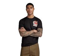 G-Star RAW Herren Shadow Graphic Slim T-Shirt, Schwarz (dk Black D23901-336-6484), XL