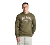 G-Star RAW Herren Skeleton Dog Graphic Sweatshirt, Grün (Shadow Olive D24413-D562-B230), M