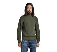 G-STAR RAW Herren Structure Knitted Turtleneck Pullover, Grün (dk Green D22532-D239-884), S