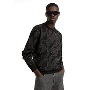 G-Star RAW Herren Sweatshirt - Camouflage, Island Camo, Pullover, Bio-Baumwolle Schwarz/Grau L