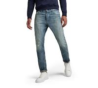 G-STAR RAW Herren Triple A Regular Straight Jeans, Blau (Faded Bay Burn Destroyed D19161-B988-C605), 27W / 30L