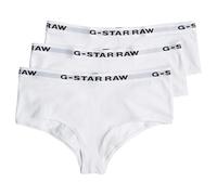 G-STAR RAW Damen Hipster Slips, 3er Pack - Hipster, Cotton Stretch, Logo, einfarbig Weiß M