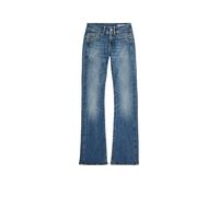 Bootcut-Jeans G-STAR "Midge", Damen, Gr. 28, Länge 30, faded lazurite blau, Denim/Jeans, Obermaterial: 89% Baumwolle, 9% Polyester, 2% Elasthan, bootcut fit lang, Jeans, mit verstellbarem Riegel, mitt