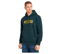 G-STAR RAW Herren Hoodie - Old Skool Logo, Pullover, Kapuze, Bio-Baumwolle Blau M