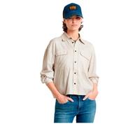 G-Star RAW Women's Cropped Pocket Long Sleeve Shirt, Weiß (Chalk D25242-D719-127), Small
