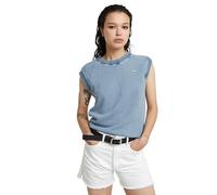 G-Star RAW Women's Sweats Distressed Raglan sl sw wmn, Blau (Sun Faded Indigo D24581-D583-B503), S