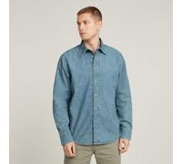 Langarmshirt G-STAR "Regular Denim Hemd", Herren, Gr. XS, faded breeze, Obermaterial: 100% Baumwolle, Shirts Langarmshirt (38774948-XS) faded breeze