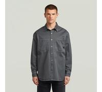 G-star Relaxed Pocket Langarmhemd XS India Ink / Folkstone Gray Double Dye Gold