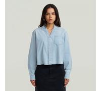 Langarmshirt G-STAR "Resort Boxy Relaxed Shirt", Damen, Gr. L, vintage smithsonite, Obermaterial: 100% Baumwolle, Shirts Langarmshirt (65433230-L) vintage smithsonite