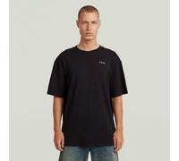 T-Shirt G-STAR "Rib Insert Relaxed T-Shirt", Herren, Gr. M, dk schwarz, Obermaterial: 100% Baumwolle, Shirts T-Shirt (21001565-M) dk schwarz