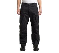 Cargohose G-STAR "Rovic 3D Relaxed", Herren, Gr. 31, Länge 34, dk schwarz, Web, Obermaterial: 97% Baumwolle, 3% Elasthan, unifarben, washed, loose fit lang, Hosen Cargohose, Low Waist, Baumwoll-Mix mi