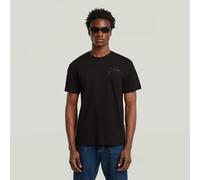 T-Shirt G-STAR "Script", Herren, Gr. S, schwarz (dk schwarz), Jersey, Obermaterial: 100% Baumwolle, unifarben, casual, regular fit, Rundhals, Kurzarm, Shirts, mit Rundhals, aus Baumwolle (45394969-S)