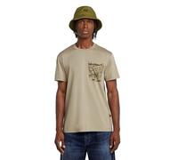 T-Shirt G-STAR "Shadow Woven Camo Pocket T-Shirt", Damen, Gr. XL, light toggee, Obermaterial: 100% Baumwolle, Shirts T-Shirt (34805514-XL) light toggee