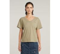 T-Shirt G-STAR "Open V Relaxed Top", Damen, Gr. XS, light toggee, Obermaterial: 100% Baumwolle, Shirts T-Shirt (21114106-XS) light toggee