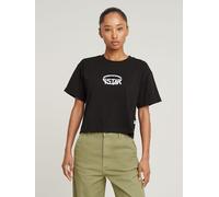 G-STAR Cropped Logo Relaxed Top Schwarz L dark black D26239-C336-6484-L