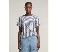 G-star Striped Knot Kurzarm-t-shirt S Light Chalk / Mid Blue Stripe