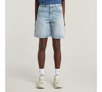 Shorts G-STAR "Skater Loose Shorts", Damen, Gr. 25, vintage platinum blau, Obermaterial: 100% Baumwolle, Hosen Shorts (74966061-25) vintage platinum blau