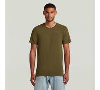 T-Shirt G-STAR "Slim Base", Herren, Gr. M, grün (schwarz olive), Obermaterial: 95% Baumwolle, 5% Elasthan, unifarben, slim fit, Rundhals, Kurzarm, Shirts (22231801-M) schwarz olive
