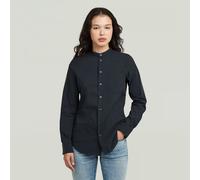 Langarmshirt G-STAR "Slim Poplin Long Sleeve Shirt", Damen, Gr. XS, salute, Obermaterial: 69% Baumwolle, 31% Polyester, Shirts Langarmshirt (30905256-XS) salute
