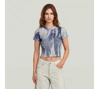 G-STAR Slim Rib AOP T-Shirt Mehrfarbig L denim flame aop D28969-E525-J135-L