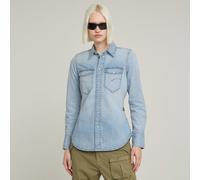G-STAR RAW Damen Slim Western Hemd, Blau (Sun Faded Blue Mist D24343-D539-G342), XS