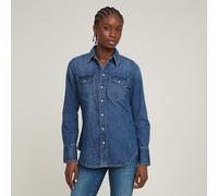 G-star Western Slim Fit Langarmhemd S Faded Noosa Blue
