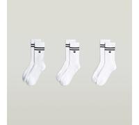 G-STAR Socks Stripe 3er-Pack Weiß 44-47 Bright White D29461-01-1322-44-47