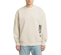 Longpullover G-STAR "Sprayed 89 Loose Sweater", Herren, Gr. L, weißbait, Obermaterial: 100% Baumwolle, Pullover Longpullover (59252110-L) weißbait