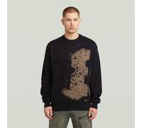 G-STAR Sprayed 89 Relaxed Knit Schwarz XXL dark black D27772-D488-6484-XXL