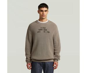 G-STAR Stencil Loose Graphic Knit Beige XL elephant skin D28570-C868-G106-XL