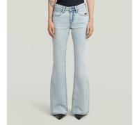 5-Pocket-Jeans G-STAR "Stevey Flare Jeans", Damen, Gr. 25, Länge 30, sun faded blau galena, Obermaterial: 79% Baumwolle, 20% Baumwolle, 1% Elasthan, Jeans 5-Pocket-Jeans (36371656-25) sun faded blau g