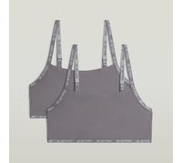 G-STAR Strappy Bralette 2er-Pack Grau S steel grey D29474-01-B959-S