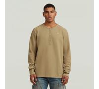 G-STAR Structured Tweeter Grandad T-Shirt Beige XL safari D28592-E383-B444-XL