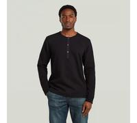 G-STAR Structured Tweeter Grandad T-Shirt Schwarz L dark black D28592-E383-6484-L