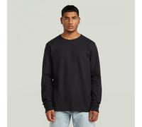 Longsleeve G-STAR "Structured Tweeter", Damen, Gr. L, dk schwarz, Jersey, Obermaterial: 64% Polyester, 34% Baumwolle, 2% Elasthan, unifarben, regular fit hüftbedeckend, Rundhals, angesetztes Bündchen,