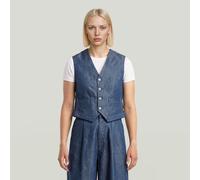 Jeansweste G-STAR "Summer Weste", Damen, Gr. XL, raw denim, Obermaterial: 82% Baumwolle, 18% Polyester, Westen (46288957-XL) raw denim