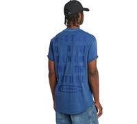 G-STAR Text Back Graphic Overdyed Lash T-Shirt Mittelblau L pilot gd D25971-2653-H190-L