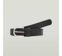 Gürtelschnalle G-STAR "Giannina Thin Leather Belt", Damen, Gr. 105, antic silber, schwarz metal, 100% Rindspaltleder, Gürtel (72959421-105) antic silber, schwarz metal