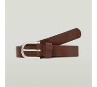 Gürtelschnalle G-STAR "Giannina Thin Leather Belt", Damen, Gr. 85, antic silber, dk braun, 100% Rindspaltleder, Gürtel (29528562-85) antic silber, dk braun