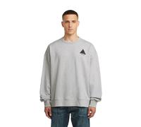 Longpullover G-STAR "Triangle Graphic Sweatshirt", Herren, Gr. S, light grau htr, Obermaterial: 100% Baumwolle, Pullover Longpullover (88434265-S) light grau htr