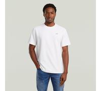 G-Star T-Shirt True Regular Structured R T Waffle Weiß Größe M