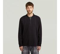 G-STAR Tweeter A-Line Half Zip T-Shirt Schwarz L dark black D26828-E164-6484-L