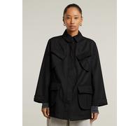 Outdoorjacke G-STAR "Chisel A-Line Field Jacke", Damen, Gr. S, dk schwarz, Obermaterial: 50% Polyester, Jacken Outdoorjacke (78003006-S) dk schwarz