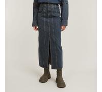 G-STAR Viktoria Moto Long Skirt Dunkelblau 25 worn in indigo gear D25289-D762-G852-25