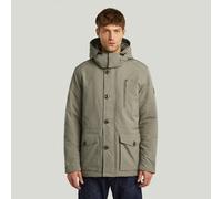 Parka G-STAR "Vodan Padded Hooded Jacke", Herren, Gr. L, elephant skin, Obermaterial: 54% Elastomultiester, 46% Polyester, Jacken Parka (69960863-L) elephant skin