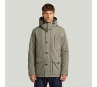 Parka G-STAR "Vodan Padded Hooded Jacke", Herren, Gr. XL, elephant skin, Obermaterial: 54% Elastomultiester, 46% Polyester, Jacken Parka (69960863-XL) elephant skin