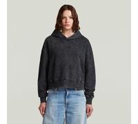 G-STAR Washed A Line Script Hoodie Sweater Schwarz XXS dk black smokey gd D27726-D969-H590-XXS