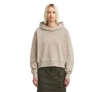 Longpullover G-STAR "Washed A Line Script Hoodie Sweater", Damen, Gr. XS, beige (dk brick smokey gd), Obermaterial: 100% Baumwolle, Pullover Longpullover (41406710-XS) dk brick smokey gd