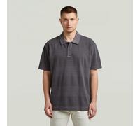 Poloshirt G-STAR "Washed Jacquard Relaxed Polo", Herren, Gr. XL, grau (petrol gd), Obermaterial: 100% Baumwolle, Shirts (68962431-XL) petrol gd