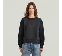 Longpullover G-STAR "Washed Relaxed Sweater", Herren, Gr. XS, dk schwarz gd, Obermaterial: 100% Baumwolle, Pullover Longpullover (25211621-XS) dk schwarz gd